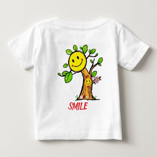 "Smile Tree" Positive Vibes Baby T-shirt (Rückseite)