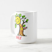 "Smile Tree" Positive Vibes Kaffeetasse (Vorderseite Links)