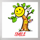 "Smile Tree" Positive Vibes Poster (Vorne)