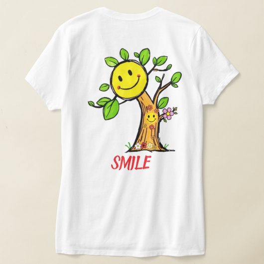 "Smile Tree" Positive Vibes T-Shirt (AblageHinten)