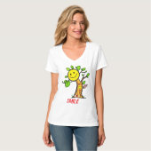 "Smile Tree" Positive Vibes T-Shirt (Vorderseite Vollansicht)