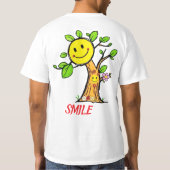 "Smile Tree" Positive Vibes T-Shirt (Rückseite)