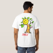 "Smile Tree" Positive Vibes T-Shirt (Schwarz voll)