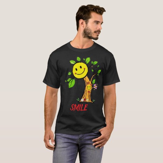 "Smile Tree" Positive Vibes T-Shirt (Vorne ganz)