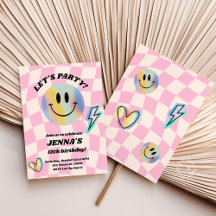 Smile Trendy Retro Birthday