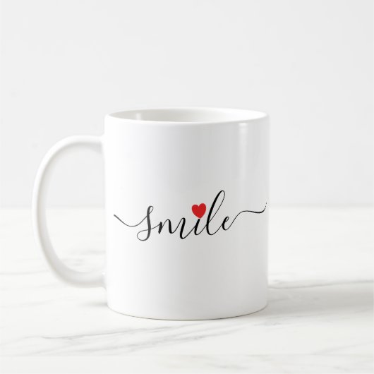 Smile Typografie Kaffeetasse (Links)