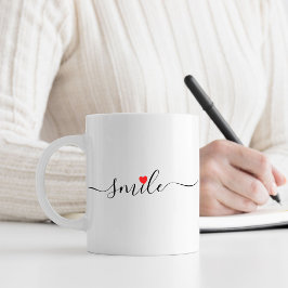 Smile Typografie Kaffeetasse