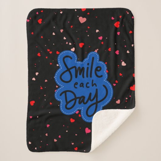 Smile Typografie Sherpadecke (Vorderseite)