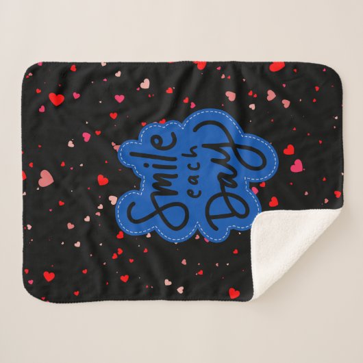 Smile Typografie Sherpadecke (Vorderseite (Horizontal))