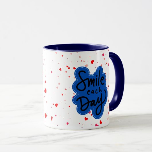 Smile Typografie Tasse (VorderseiteRechts)