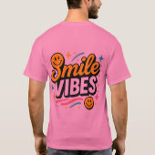 Smile Vibes Retro Smiley Design T-Shirt (Rückseite)