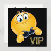 Smile VIP Black Krawatte Event-Einladung Einladung (Vorne/Hinten)