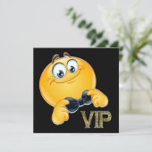 Smile VIP Black Krawatte Event-Einladung Einladung (Stehend Vorderseite)