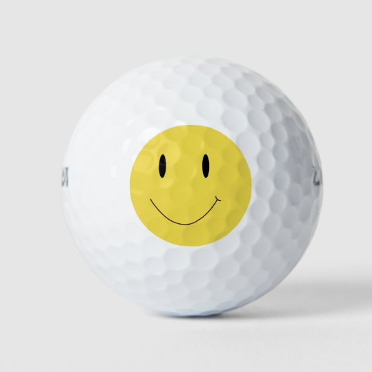Smile Yellow Happy Face 004 Golfball (Vorderseite)