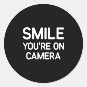 Smile Yoon Camera, Funny, Jokes, Sarcastic Runder Aufkleber