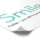 Smile Zitat Poster (Ecke)