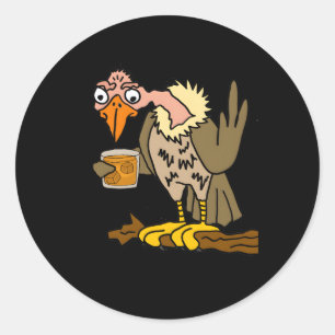 Smilemore Old Buzzard trinken Bourbon oder Whiskey Runder Aufkleber