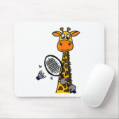 Smilemoreteesa Funny Giraffe Playing Badminton Car Mousepad (Mit Mouse)