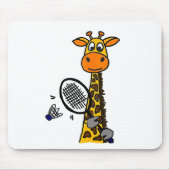 Smilemoreteesa Funny Giraffe Playing Badminton Car Mousepad (Vorne)