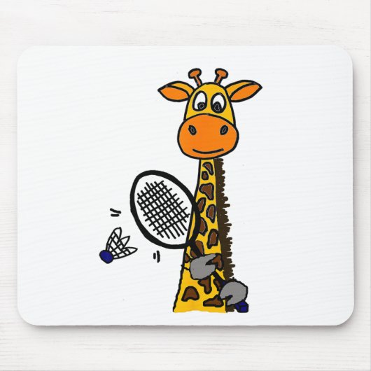 Smilemoreteesa Funny Giraffe Playing Badminton Car Mousepad (Vorne)
