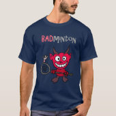 Smilenows Funny Devil spielen Badminton Pub T-Shirt (Vorderseite)