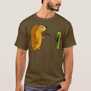 Smilenowtees Funny Igel Throwing Darts T-Shirt