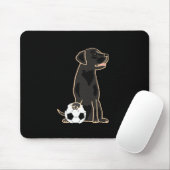 Smilenowtees Funny Labrador Retriever Playing Socc Mousepad (Mit Mouse)