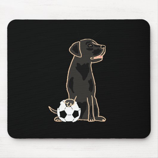 Smilenowtees Funny Labrador Retriever Playing Socc Mousepad (Vorne)