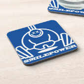 Smilepower Getränkeuntersetzer (Linke Seite)