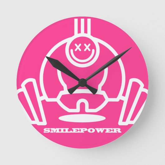 Smilepower Runde Wanduhr (Vorderseite)