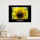 SMILES Art Print Yellow SUNFLOWERS Poster (Küche)