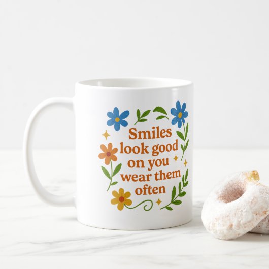Smiles look good on you - Mug Kaffeetasse (Mit Donut)