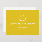 SMILES SIND KONTAGIÖSE, lustige Postkarten (Vorne/Hinten)