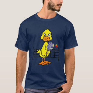 Smilessports Funny Yellow Duck Pickleball T-Shirt