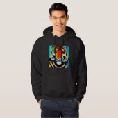 Smileteesanim Cool Tiger Cubism Art Hoodie (Vorne ganz)