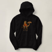SmileteesAnim Funny Sloth Riding Camel Cartoon Hoodie (Design vorne)