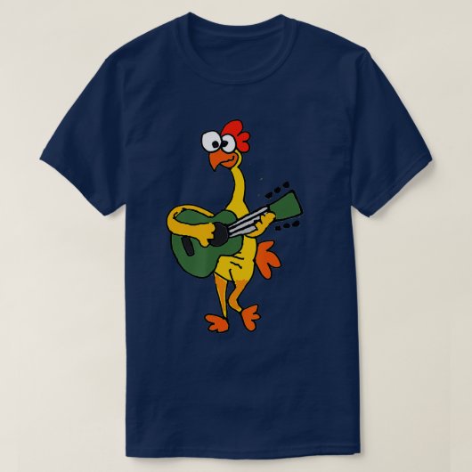 Smileteesfunnya Funny Rubber Chicken Ping Guita T-Shirt (Design vorne)