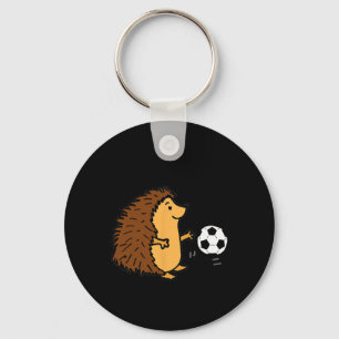 Smileteessports Süßer Igel spielt Fußball Schlüsselanhänger