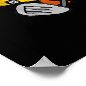 Smiletodays Funny Duck Playing Golf Poster (Ecke)