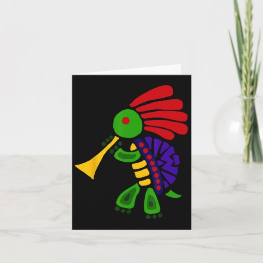 Smiletodaytees Funky Turtle Dancing Kokopelli Karte (Vorderseite)
