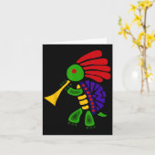 Smiletodaytees Funky Turtle Dancing Kokopelli Karte (Gelbe Blume)