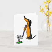 Smiletodaytees Funny Dackel Dog Golf Karte (Gelbe Blume)