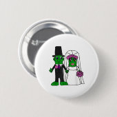 Smiletodaytees Funny Pickle Bridge und Groom Weddi Button (Vorne & Hinten)