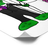 Smiletodaytees Funny Pickle Bridge und Groom Weddi Poster (Ecke)