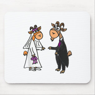 Smiletodaytees Ziegenbrücke und -groom Hochzeit _1 Mousepad