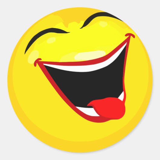 smiley-304294.png runder aufkleber (Vorderseite)