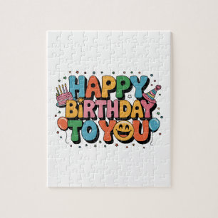 Smiley Alles Gute zum Geburtstag Puzzle