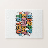 Smiley Alles Gute zum Geburtstag Puzzle (Horizontal)