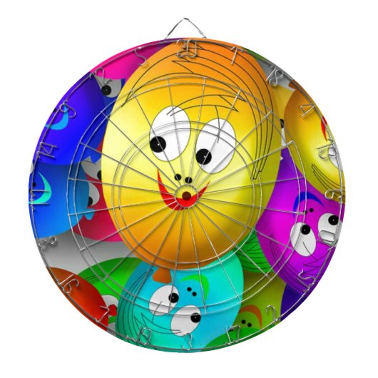 Smiley Balloons Dartscheibe (vorne)