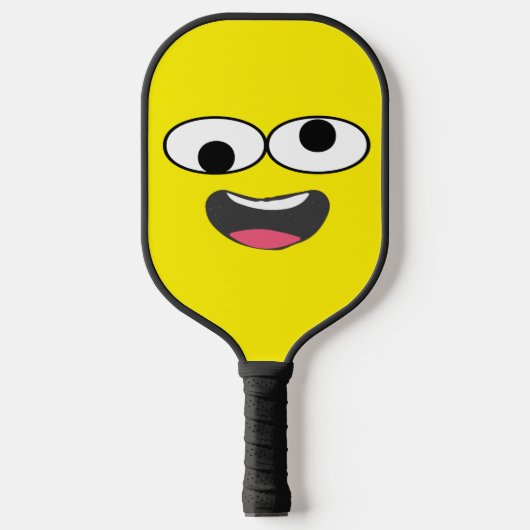 Smiley Beats – Lustiges Gesicht Pickleball Schläger (Vorderseite)